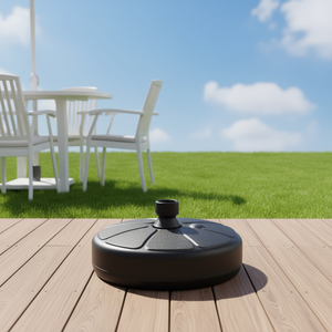 Base de Plástico Negra para Sombrilla de Patio, 4 Galones, Rellenable con Arena, Muebles Modernos para Exteriores - Product Image 2