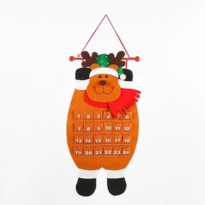 Non-Woven <strong>Felt</strong> Hanging Ornaments Set Christmas <strong>Advent</strong> <strong>Calendar</strong> with Santa Snowman Reindeer Shapes Wall Hanging Decor - Product Image 4