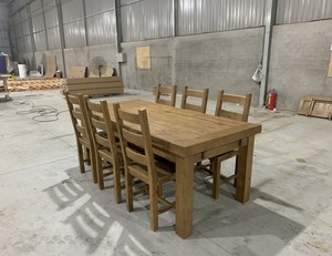 Mobilier vietnamien ensemble de table à manger en bois massif table à manger rectangulaire 8 places. - Product Image 3