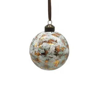 Boule de verre fait à la main, ornement pour sapin de noël, sphère de décoration suspendue, meilleure vente d'usine,