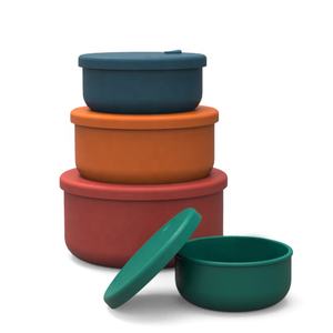 Ensemble de récipients de conservation alimentaire multifonctions, compatibles micro-ondes, avec couvercle en silicone, boîte à salade en silicone, boîte à lunch. - Product Image 1