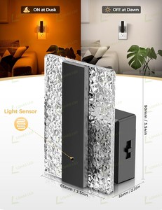 Lámpara Nocturna LOHAS de Acrílico Color Ámbar Suave, Regulable del 0 <span class=keywords><strong>al</strong></span> 100%, Encendido/Apagado Automático, Lámpara LED de Pared para Dormitorio, para Niños y Bebés - Product Image 2
