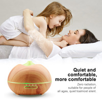 Offre Spéciale humidificateur d'air à ultrasons 400Ml diffuseur d'aromathérapie diffuseur d'huile essentielle électrique de Grain de bois pour la maison domestique