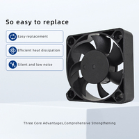 Ventilateur axial électrique DC 50x50x15mm à roulement à billes, durée de vie de 70 000 heures, 5-12-24V, pales en plastique étanches, pour usage industriel