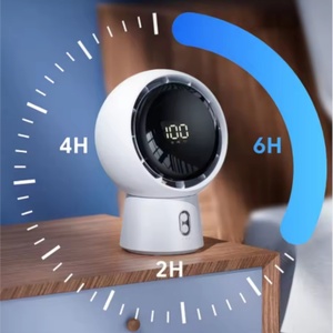Smart 5-speed Rechargeable Portable Table <b>Fan</b> <b>with</b> English <b>Remote</b> Control for Desktop Office and Home Use - Product Image 3