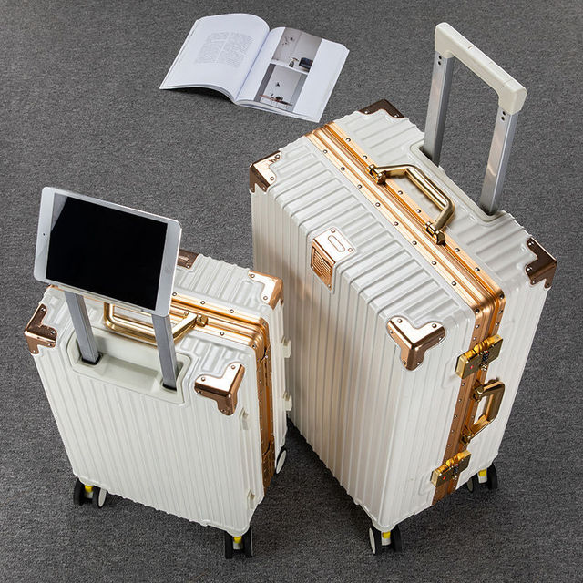 New Arrival Durable Stylish PC Aluminum Frame Luggage Universal Wheel Travel Suitcase for Fashion Trip