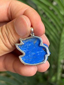 Pendentif oiseau en cristal bleu, breloque animale sculptée, bijoux en pierre naturelle pour décoration intérieure et cadeau - Product Image 3
