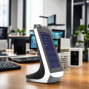 Moniteur de qualité de l'air multifonctionnel pour bureau avec écran LCD 6-en-1, capteur laser PM2.5, alimentation USB/batterie, sonomètre 30-130 dB - Product Image 2