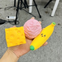 Ensemble de jouets sensoriels croquants et moelleux aux saveurs de fraise, banane, fromage, fruits et aliments, en provenance de notre entrepôt aux États-Unis, idéal pour les cadeaux et les fêtes.