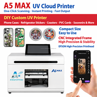 Imprimante UV intelligente AI A5 de bureau à plat pour la personnalisation de cartes PVC, badges et cadeaux, machine d'impression de produits personnalisés