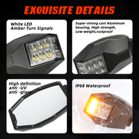 Espejo Retrovisor LED para UTV con Interruptor para Polaris, el Mejor Espejo Retrovisor para Vehículos Todoterreno RZR SXS Can-am X3 Commander