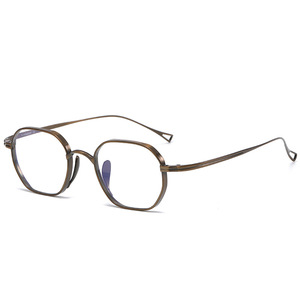 Montura de gafas de titanio puro para hombres y mujeres, monturas de gafas cómodas ultraligeras, gafas graduadas ópticas para lectura de <span class=keywords><strong>miopía</strong></span> - Product Image 5