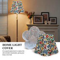Abat-jour conique en tissu à motif de feuilles de fleurs roses, style moderne, éclairage pour salon, chambre à coucher, décoration de la maison