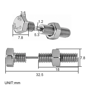 <strong>Quirky</strong> Industrial Screw Stud <strong>Earrings</strong> 316L Surgical Steel PVD Waterproof Non-fading Helix Tragus Body Piercing Jewelry - Product Image 6