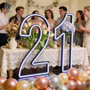 Décorations tendance pour événements festifs 2026 – Fournitures pour fêtes d'anniversaire 2e, 10e, 15e, 21e, 30e, 40e anniversaire – Décorations d'anniversaire roses, bleues et violettes - Product Image 4