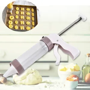 2024 New Arrival Multifunctional Comfort Grip Custom Cookies Cutter Mould Press Biscuit Suppliers Mold Press Gun Nizle