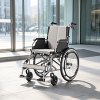 Silla de Ruedas Portátil con Empuje Manual para Personas Mayores, Estructura Ligera Plegable con Ruedas Grandes, Ayuda de Movilidad Ideal para Discapacitados