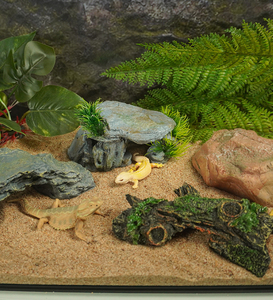 Multi-style hars aquariumdecoratie voor spinnen, slangen, schildpadden en reptielen; holen en schuilplaatsen voor reptielen. - Product Image 3