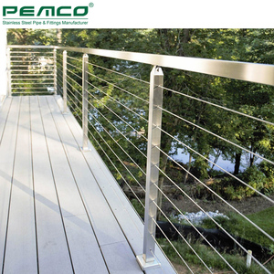 Home Outdoor Deck Stainless Steel 4 6 8 10 Wire <strong>Balustrade</strong> Affordable <strong>Metal</strong> Cable Railing Systems - Product Image 6