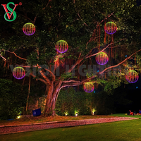 Guirlande lumineuse à pixels programmable Ws2811 LED RGB, boule pliable illuminée pour Noël, motifs lumineux 3D