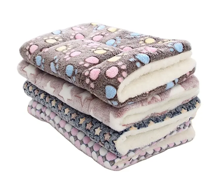 Thickened Pet Mat Soft Flannel Pad Pet Blanket Bed Mat For Puppy Dog Cat Sofa Cushion Bulking Sale