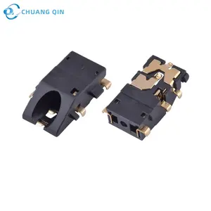 Headphone Jack Female Audio Socket Sinking Style 1.5 Mount Bevel Gold Plated 6pin Smd Phone Jack Connector