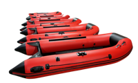 Bateau pneumatique de sport en PVC de 33 cm, rouge et noir, léger, pour activités nautiques