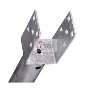 Ancres de <span class=keywords><strong>pied</strong></span> de clôture en forme de U Béton d'<span class=keywords><strong>ancrage</strong></span> de <span class=keywords><strong>poteau</strong></span> galvanisé robuste dans le sol - Product Image 2