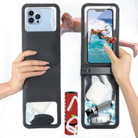 Étui de téléphone universel Sinatech double compartiment IPX8 en PVC et TPU, étanche, transparent, design sportif, pour iPhone