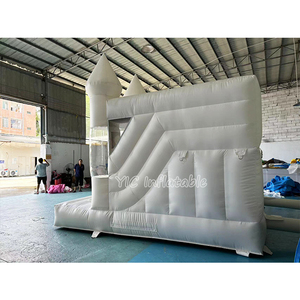 Maison gonflable de rebond de ballon de maison sautante blanche de château plein d'entrain commercial avec la fosse de boule pour le mariage - Product Image 6