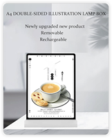 Panneau d'affichage vertical Bannière d'exposition Boîtes à lumière LED à cadre en aluminium à 2 faces Boîte à lumière publicitaire pour salon professionnel
