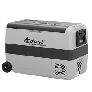 Alpicool T50 tekne buzdolabı dondurucu taşınabilir 44.4l iki sıcaklık kontrolü buzdolabı kompresör LED işıkları için deniz bira buzdolabı tekne