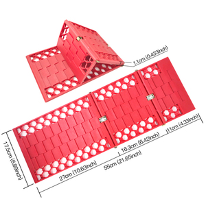 Kit d'outils d'urgence pliable pour tapis <span class=keywords><strong>de</strong></span> traction <span class=keywords><strong>de</strong></span> pneus auto tout temps pour l'évacuation <span class=keywords><strong>de</strong></span> la voiture, les pistes <span class=keywords><strong>de</strong></span> sable décollées, la récupération des pneus. - Product Image 2