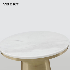 WBERT nordico Design moderno di lusso <span class=keywords><strong>in</strong></span> <span class=keywords><strong>marmo</strong></span> tavolino alto <span class=keywords><strong>piedi</strong></span> piccolo tavolino balcone semplice Casual creatività materiale metallico - Product Image 3