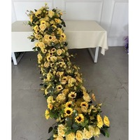 Guirnalda de Seda Elegante de Alta Calidad, Decoraciones Florales Blancas de Lujo para Bodas, Centros de Mesa Ecológicos, Flores para el Suelo