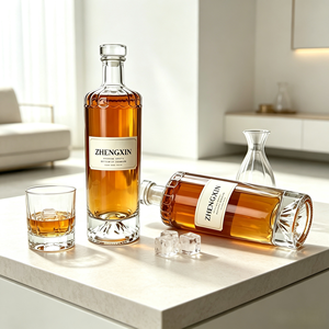 Emballage de vin en gros, bouteille de liqueur en verre transparent de 500 ml, bouteille de <span class=keywords><strong>vodka</strong></span>, whisky, spiritueux de 500 ml avec boîte - Product Image 4