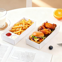 Boîte à hamburger personnalisée de qualité alimentaire, plateau de pique-nique, conteneur alimentaire jetable, emballage pour hamburger, à emporter pour le déjeuner et la restauration rapide