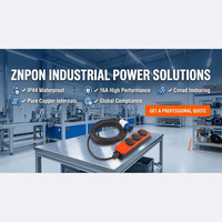 Multiprise extérieure professionnelle ZNPON 16A 250V IP44 avec 4 prises Schuko IP44, suspendue avec 2 crochets, câble en caoutchouc de 4 m