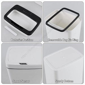 Vente en gros usine de poubelles de cuisine intelligentes à capteur automatique, de haute qualité, anti-poussière, en plastique - Product Image 5