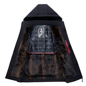 Manteau d'hiver décontracté doublé polaire pour hommes en gros d'usine veste en coton épaissi sur le devant pour papa grand-père vêtements d'hiver chauds - Product Image 1