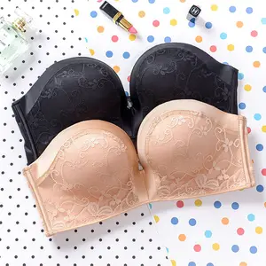 Ladies invisible half cup strapless bra sexy women tube bra for wedding bandeau top
