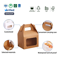 Boîte à pâtisserie portable avec fenêtre, emballage pour mousse, boîte à tartelettes, boîte à nougat artisanal, conteneur alimentaire à emporter, fabriqué en Chine