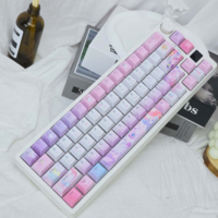 Gaming Cyrene Theme Keycaps PBT Dye-Sublimation Side Engraved Cherry/M-OA Profile for Mx Switch 64/104/108 Mechanical Keyboard
