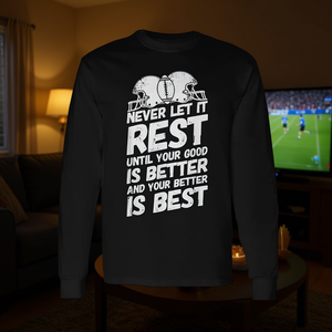 Camiseta de manga larga con estampado de frases para fiesta de fútbol y descanso - Product Image 3