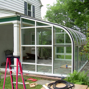 กระจกบ้าน Lowes Sunrooms อลูมิเนียม + แก้ว + อุปกรณ์ฉนวนแก้วราคาต่ำห้องอาบแดดสีส้มประกอบง่ายทันสมัย - Product Image 3