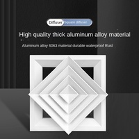 Offres Spéciales en alliage d'aluminium diffuseur carré retour de plafond évent à persiennes d'air à quatre côtés