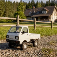 Voiture RC de loisir 4x4 Mini Pick-up Télécommandée 2.4GHz Blanche ABS+Métal LED 1:10 pour l'escalade, Prête à l'emploi avec chargeur, Idéal comme cadeau