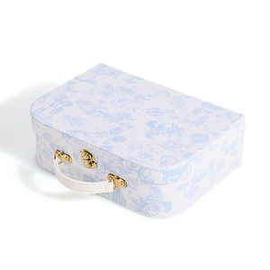 Scatola Regalo Riciclabile Fatta a Mano con Logo Personalizzato, <span class=keywords><strong>Set</strong></span> Valigia per Neonati con Manico in Metallo - Product Image 2