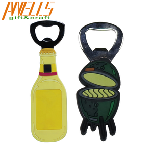 Novelty Brand New Design Cartoon 3D Eco-friendly Metal PVC Beer Magnetic Bottle Opener Funky Souvenir Gift - Product Image 5