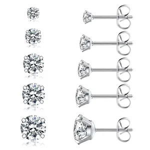 Modeschmuck arete chirurgische Ohr Piercing Helix Ohrringe hypo allergene Edelstahl Zirkonia cz Ohr stecker